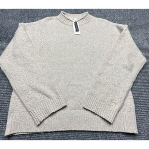 BP Sweater Womens XS Beige Textured Knit Crewneck Pullover Long Sleeve Soft Cozy